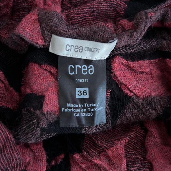 VINTAGE 90's/Y2K EURO Women's Crea Concept Geometric Cowell Neck Blouse - Picture 3 of 3